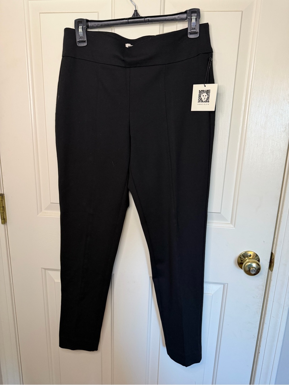 Anne Klein Black Stretch Slim Ankle Pants